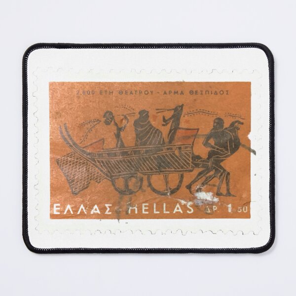 Item preview, Greek Cart Greece Vintage Postage Stamp designed and sold by red-amber65.