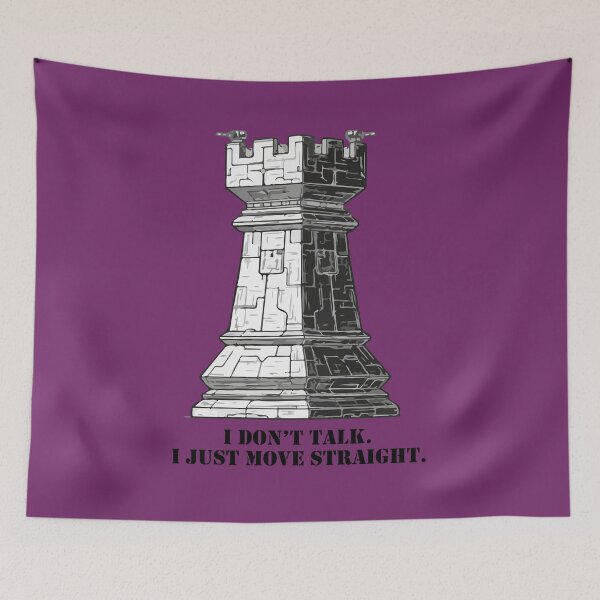Item preview,  space chess - chess pieces - Rook - I DONT TALK I JUST MOVE STRAIGHT designed and sold by Prtina.