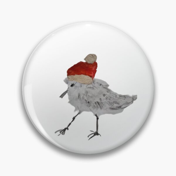 Item preview, Christmas time, sandpiper is wearing Santa hat designed and sold by NataliaFlaherty.