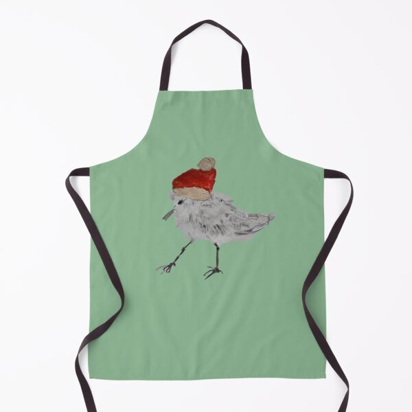 Item preview, Christmas time, sandpiper is wearing Santa hat designed and sold by NataliaFlaherty.
