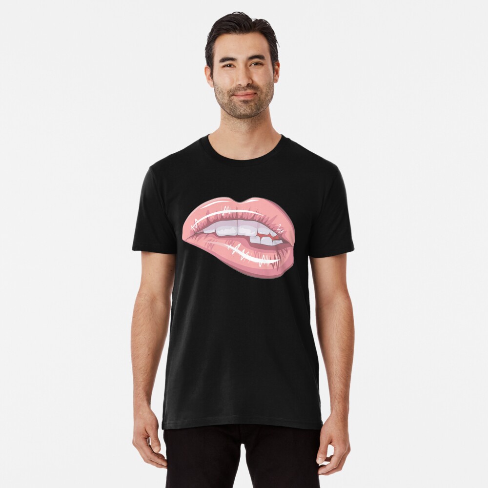 Sexy Biting Lips T Shirt By Subonych Redbubble 3295