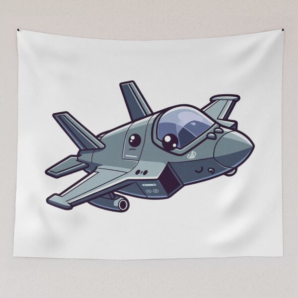 Item preview, Flying Anime Stealth Jet | F-22 Inspired Cartoon Fighter Art designed and sold by Combat Skies.