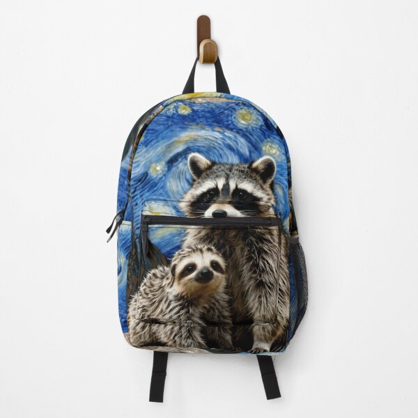 Item preview, raccoon baby sloth starry night colorful animal design designed and sold by SmashingDeals.