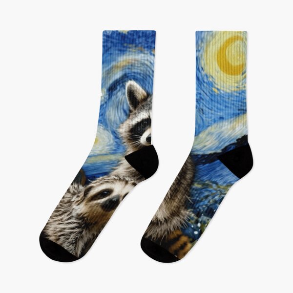 Item preview, raccoon baby sloth starry night colorful animal design designed and sold by SmashingDeals.