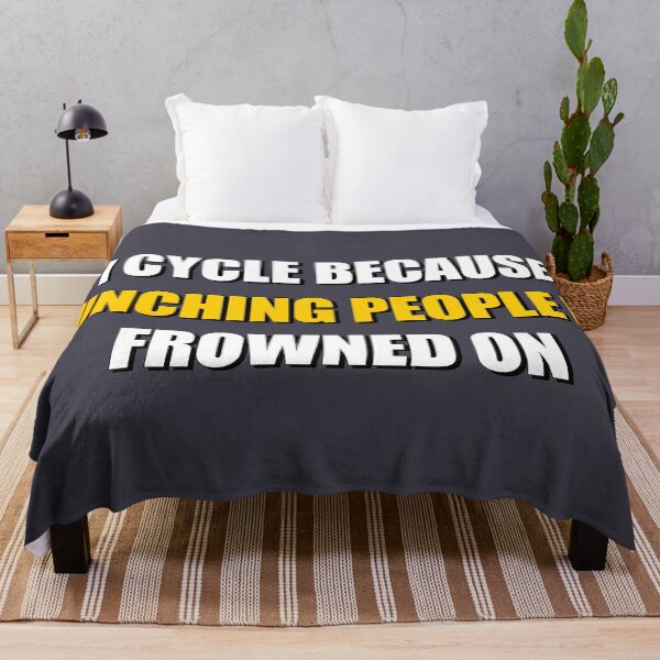 Item preview, Funny Cycling Quote – I Cycle Because Punching People Is Frowned On designed and sold by VoglR.
