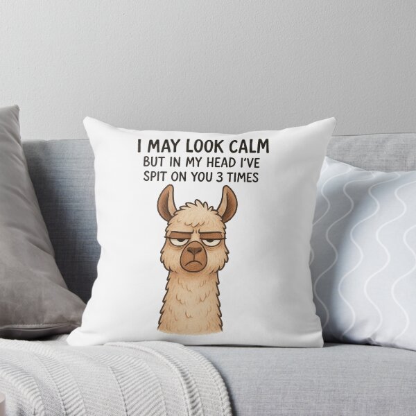 Item preview, Funny Llama - I May Look Calm But in My Head I’ve Spit on You 3 Times designed and sold by msmeylin.
