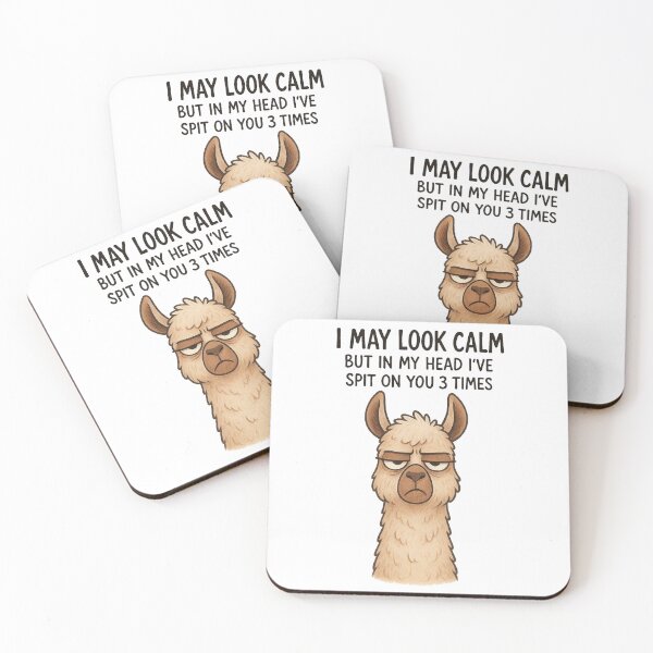 Item preview, Funny Llama - I May Look Calm But in My Head I’ve Spit on You 3 Times designed and sold by msmeylin.
