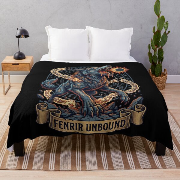 Item preview, Fenrir Unbound Norse Mythology Wolf designed and sold by k3rstman1.