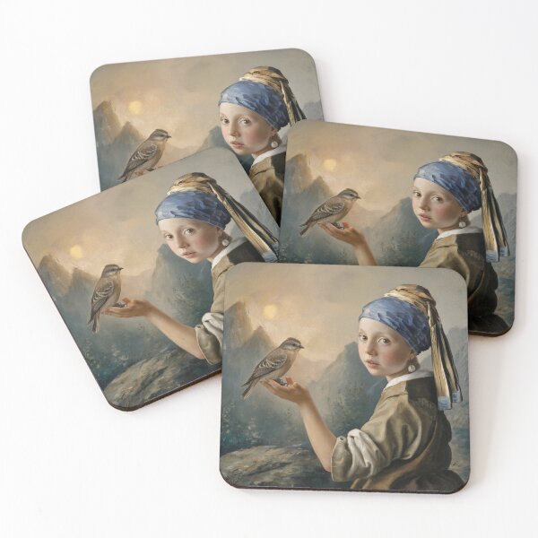 Item preview, Girl With a Pearl and a Sparrow designed and sold by fish-eye.