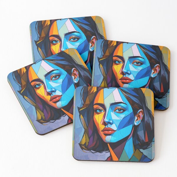 Item preview, Cubist portrait of a woman designed and sold by Hot4Shirt.