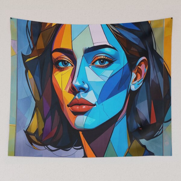 Item preview, Cubist portrait of a woman designed and sold by Hot4Shirt.