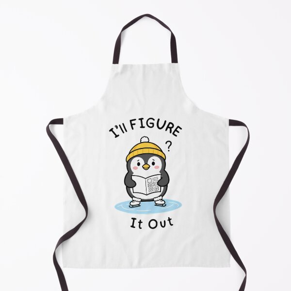 Item preview, I'll Figure It Out - Cute Penguin Figure Skating Pun designed and sold by Hooi-Boon-Sin.