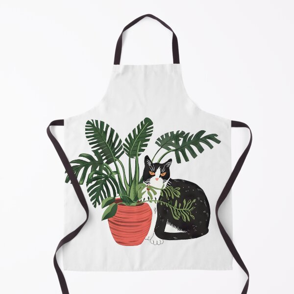 Item preview, Tuxedo Cat with house plants designed and sold by xiao xuans.