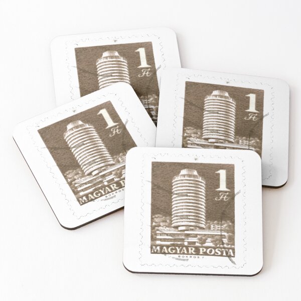 Item preview, Magyar Hungary Tower Brown Vintage Postage Stamp designed and sold by red-amber65.