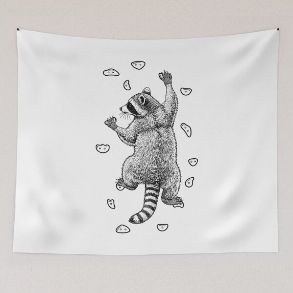 Item preview, Rock Climber Indoor Wall Climbing Raccoon Funny Climbers designed and sold by GrandeDuc.