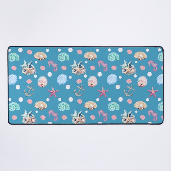 Item preview, Beach Seashell Pattern – Pastel Starfish, Seahorses & Pearls designed and sold by Brainy Bites19.