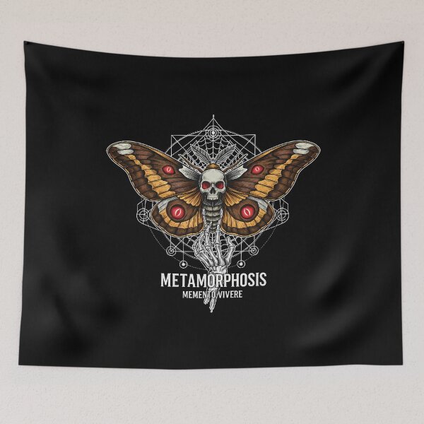 Item preview, Mystic Moth Skull Metamorphosis Memento Vivere designed and sold by k3rstman1.