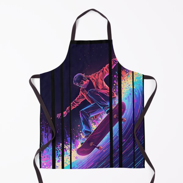 Item preview, Ride the Soundwave – skateboarder surfing on giant colorful wave with headphones on 1 designed and sold by Neon G.