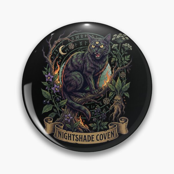 Item preview, Nightshade Coven Three Eyed Witch Cat designed and sold by k3rstman1.