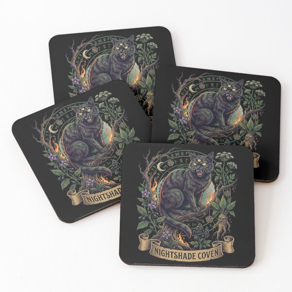 Item preview, Nightshade Coven Three Eyed Witch Cat designed and sold by k3rstman1.