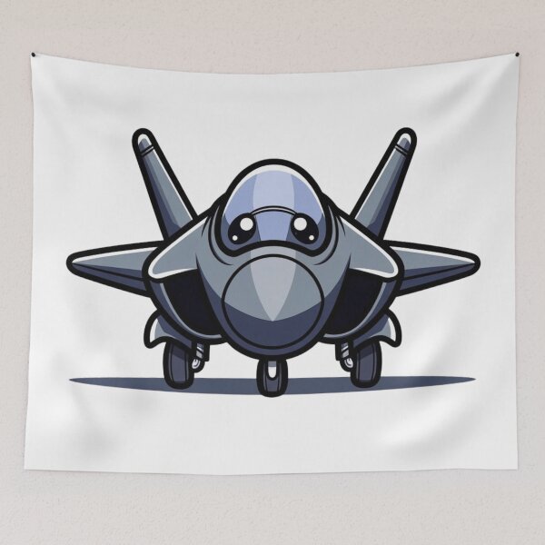 Item preview, Front View Anime Stealth Jet | F-22 Inspired Cartoon Fighter designed and sold by Combat Skies.