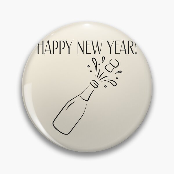 Item preview, Happy New Year Minimalist Line Art Sparkling Wine designed and sold by ZorianArt.