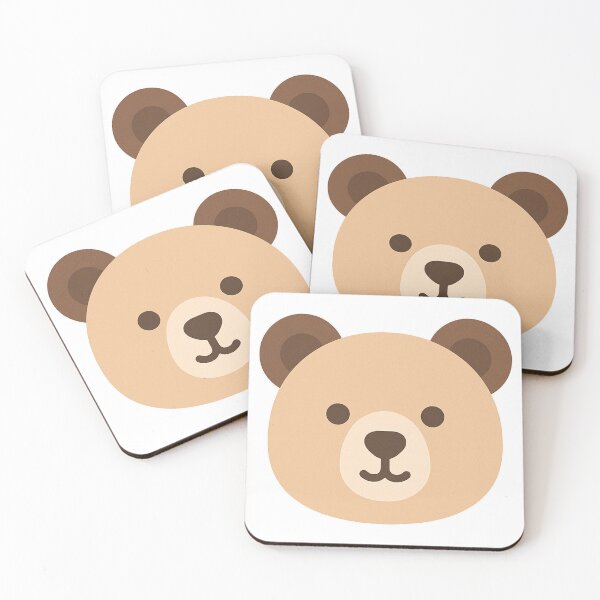 Item preview, Minimal Bear Head Icon – Soft Cozy Winter Animal Design designed and sold by Fernova.