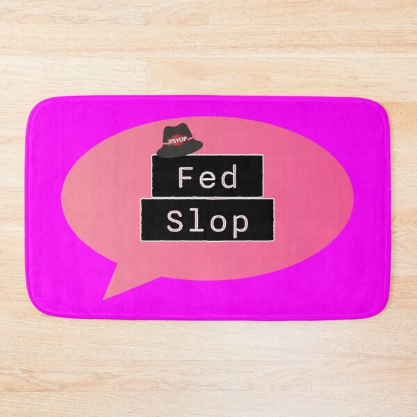 Item preview, Fed Slop Psyop Meme - Internet Culture Satire - Mango Talk Bubble - Neon Magenta edition designed and sold by Miss Cutie Designs.