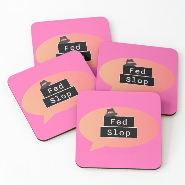 Item preview, Fed Slop Psyop Meme - Internet Culture Satire - Mango Talk Bubble - Hot Pink edition designed and sold by Miss Cutie Designs.