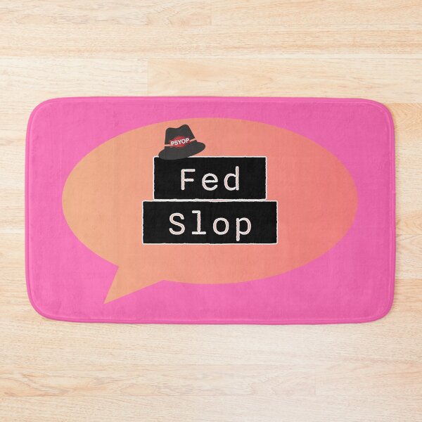 Item preview, Fed Slop Psyop Meme - Internet Culture Satire - Mango Talk Bubble - Hot Pink edition designed and sold by Miss Cutie Designs.