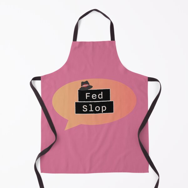 Item preview, Fed Slop Psyop Meme - Internet Culture Satire - Mango Talk Bubble - Pale Violet Red edition designed and sold by Miss Cutie Designs.