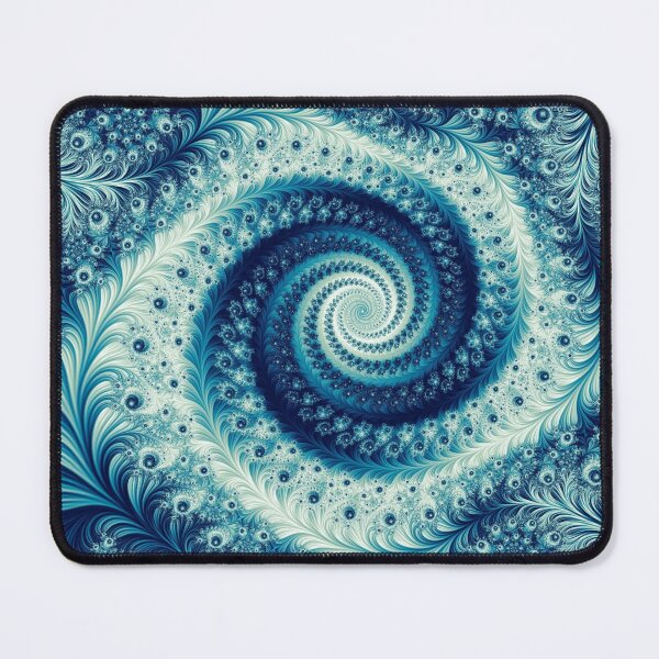Item preview, Abstract Teal & White Floral Fractal Swirl designed and sold by SXW Designs.