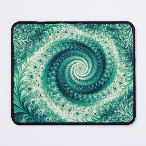 Item preview, Abstract Green & White Floral Fractal Swirl designed and sold by SXW Designs.