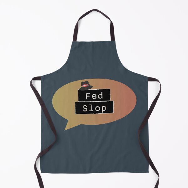 Item preview, Fed Slop Psyop Meme - Internet Culture Satire - Mango Talk Bubble - Charcoal edition designed and sold by Miss Cutie Designs.