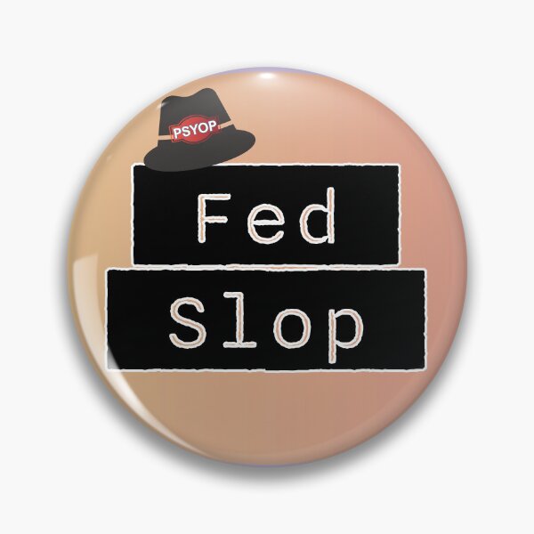 Item preview, Fed Slop Psyop Meme - Internet Culture Satire - Mango Talk Bubble - Lavender edition designed and sold by Miss Cutie Designs.