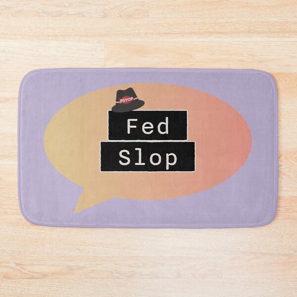 Item preview, Fed Slop Psyop Meme - Internet Culture Satire - Mango Talk Bubble - Lavender edition designed and sold by Miss Cutie Designs.