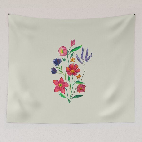 Item preview, Hand painted Bright Flowers Floral Bouquet designed and sold by Petra Lang.