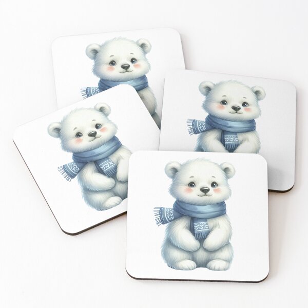 Item preview, Polar bear on vacation with a scarf designed and sold by JonysCreativeDesigns.