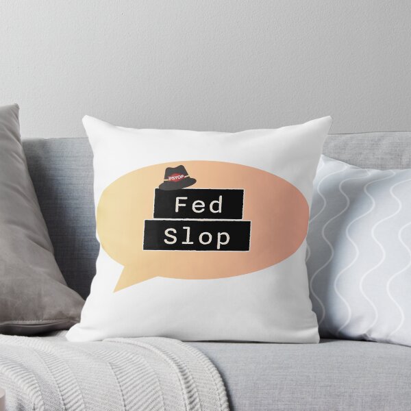 Item preview, Fed Slop Psyop Meme - Internet Culture Satire - Mango Talk Bubble - White edition designed and sold by Miss Cutie Designs.