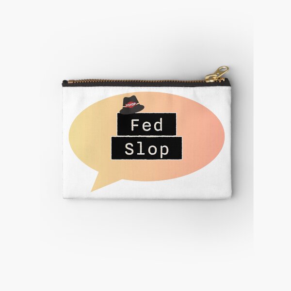 Item preview, Fed Slop Psyop Meme - Internet Culture Satire - Mango Talk Bubble - White edition designed and sold by Miss Cutie Designs.