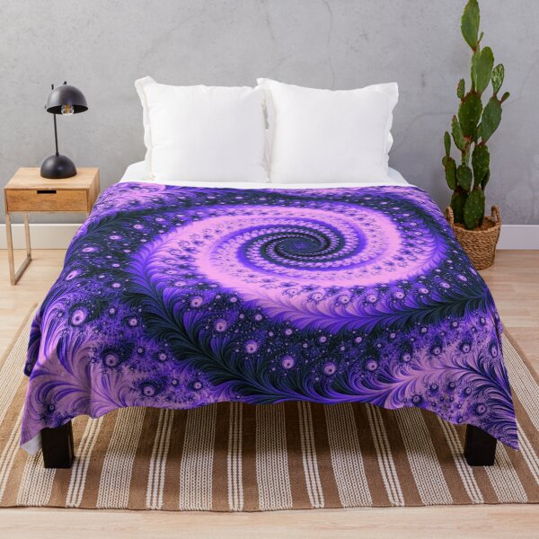 Item preview, Abstract Purple & Pink Floral Inverted Fractal Swirl designed and sold by SXW Designs.