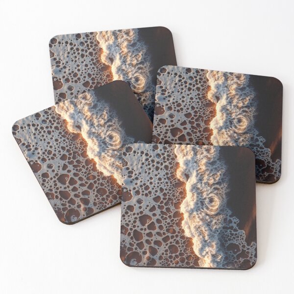 Item preview, Aerial Ocean Waves – Abstract Sea Foam Texture designed and sold by RokaCircles.
