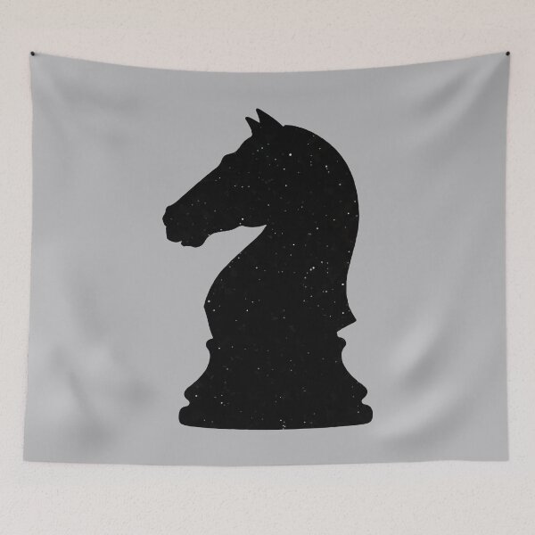 Item preview, space chess - chess pieces - KNIGHT - galaxy silhouette designed and sold by Prtina.