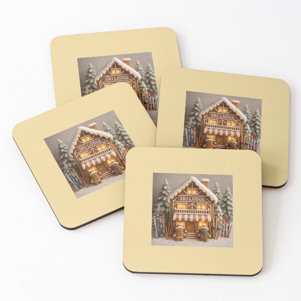 Item preview, Gingerbread Alpine Ski Lodge – Austrian Winter Chalet Scene designed and sold by Novel Works Studio.