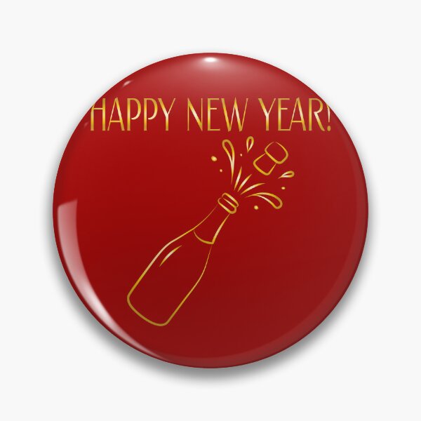 Item preview, Happy New Year Minimalist Line Art Sparkling Wine, gold designed and sold by ZorianArt.