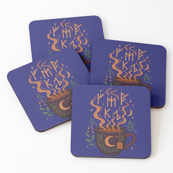 Item preview, Moon Tea with Runes — Cozy Green Witch Brew Design designed and sold by Miagolio.