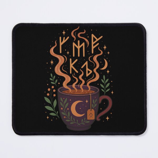 Item preview, Moon Tea with Runes — Cozy Green Witch Brew Design designed and sold by Miagolio.