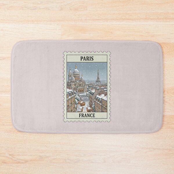 Item preview, Christmas in Paris Vintage Stamp designed and sold by allaboutstamps.