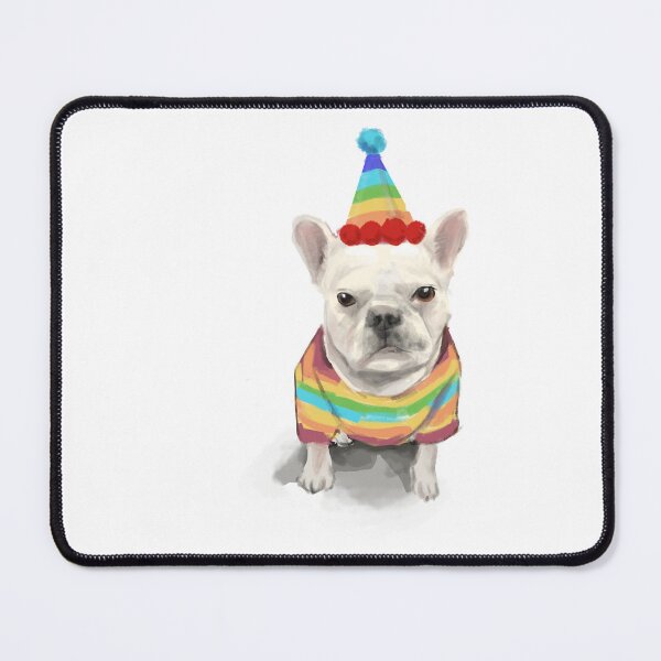 Item preview, Rainbow Party French Bulldog Cute Puppy Art designed and sold by AmberPeng.