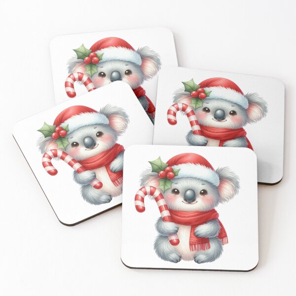 Item preview, Christmas koala with a candy cane designed and sold by JonysCreativeDesigns.
